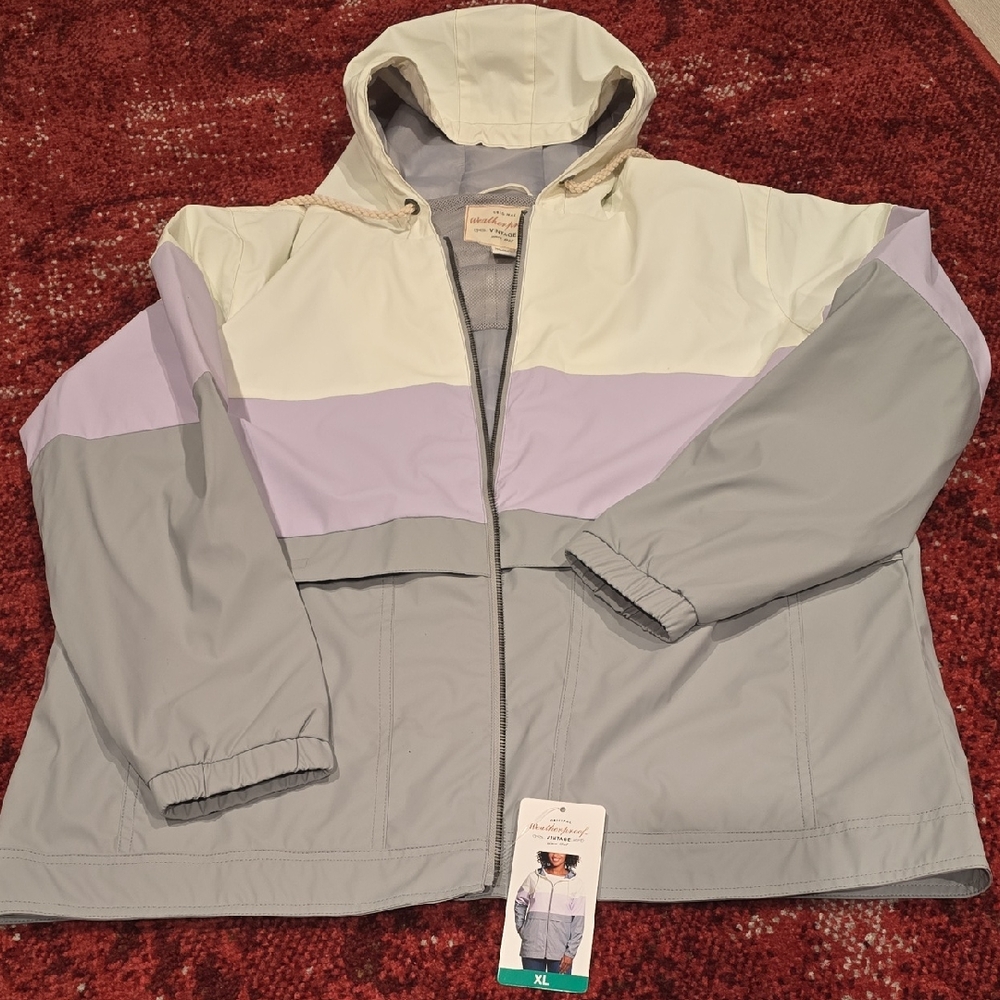 Weatherproof VINTAGE Colorblock Hooded Jacket